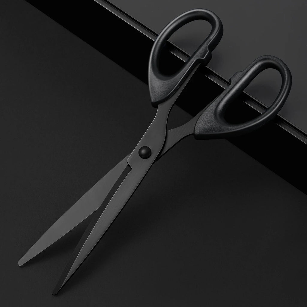 Professional Office Scissors, Heavy Duty Stainless Steel Black Blade Scissors for Paper, Crafts and Home Office, 7 Inch