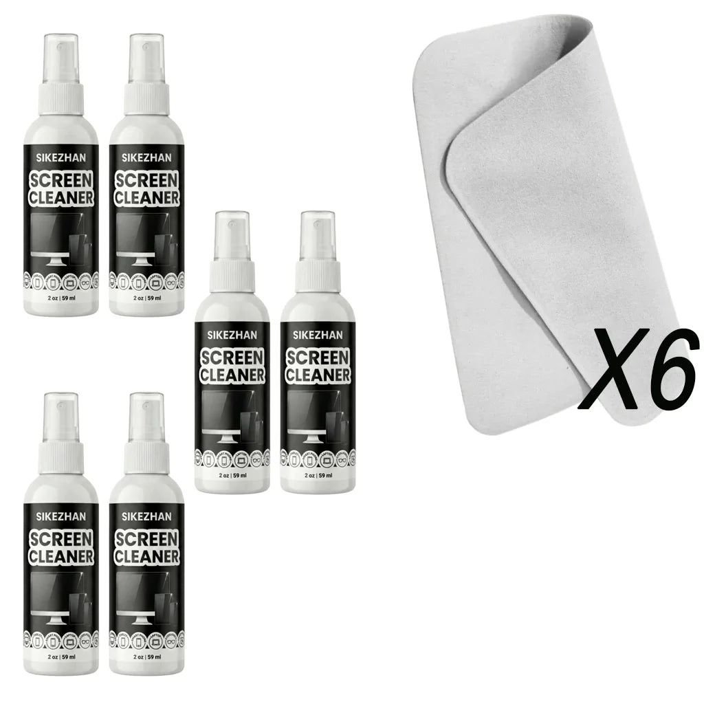 Screen Cleaner Spray Kit with Microfiber Cloth — for Phones, Laptops, Monitors & Glasses