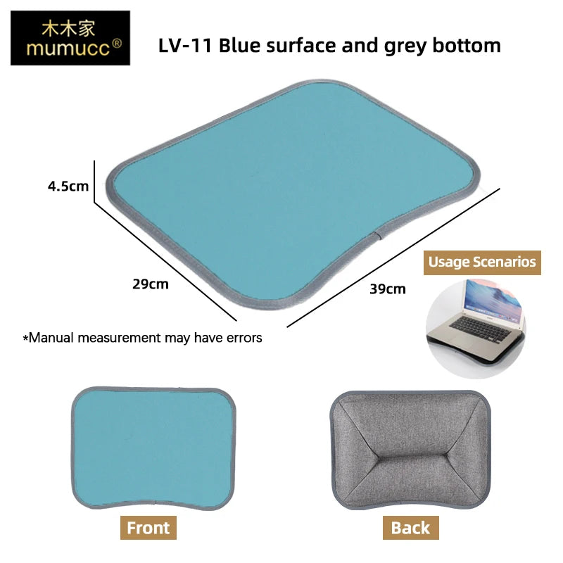 Laptop Lap Desk with Cushion — Foam-Filled Pillow Stand & Mouse Pad