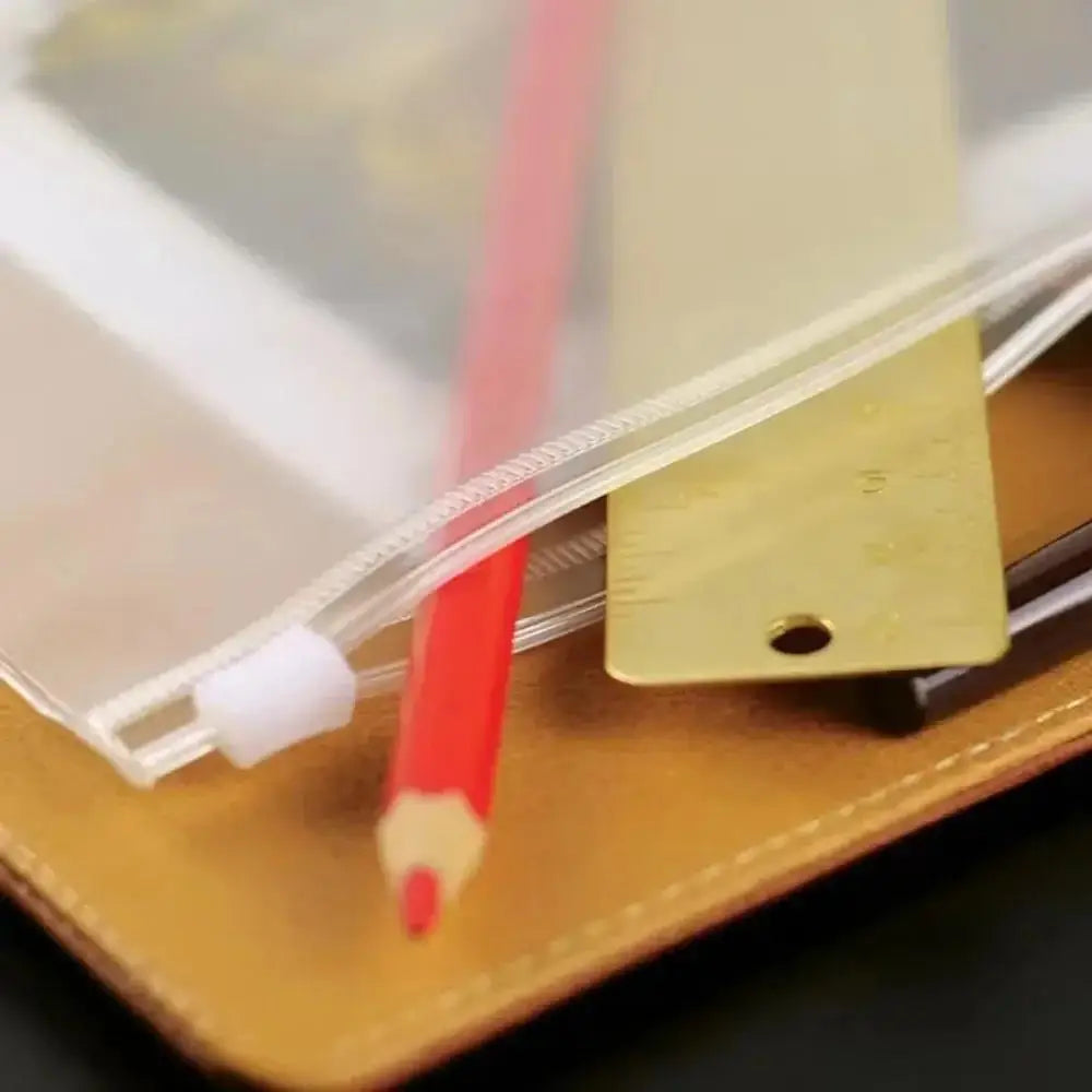 10 Pack Zipper Binder Pockets, A5 A6 A7 Clear PVC Cash Envelopes for Budget Binders, 6-Ring Planners, and Documents