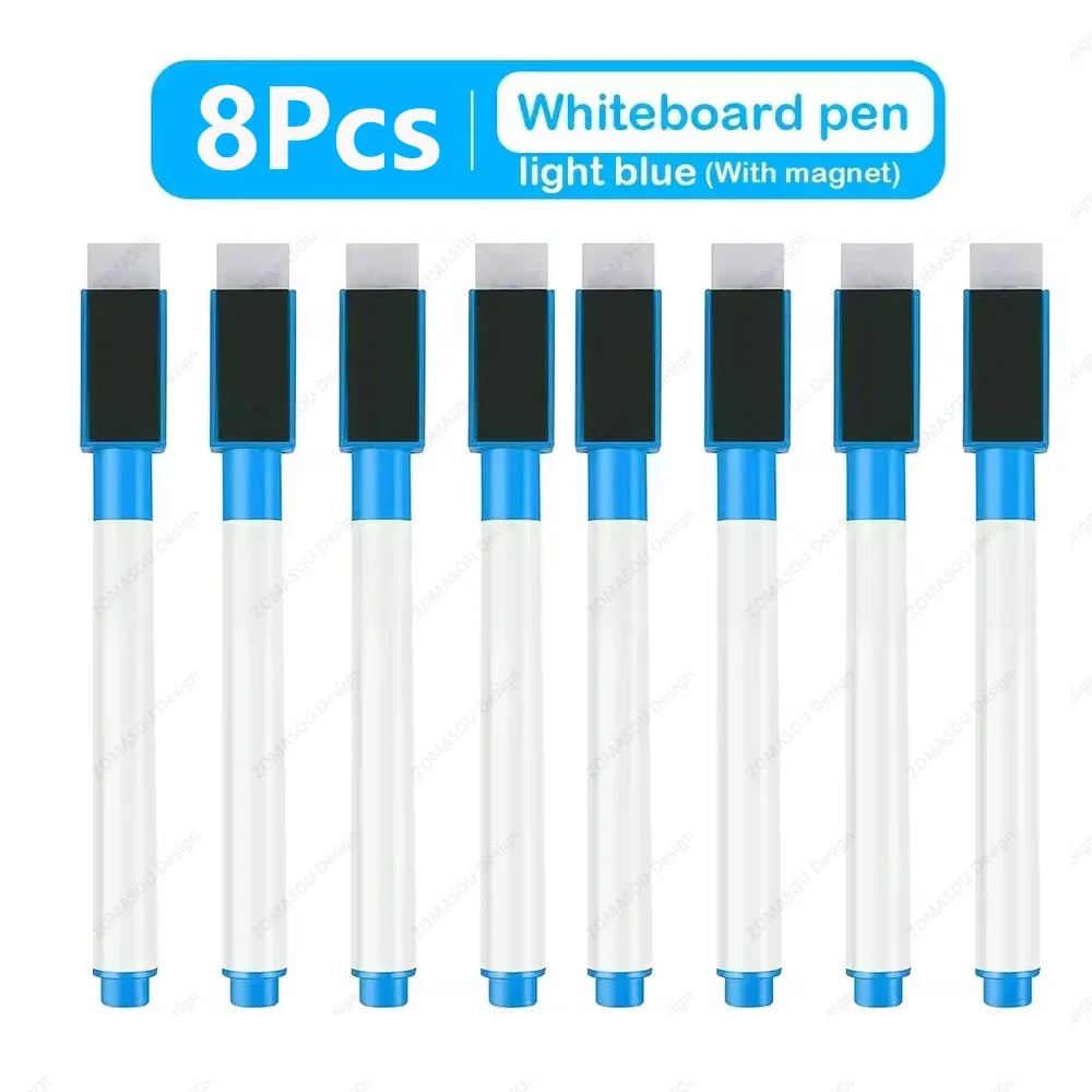 Magnetic Dry Erase Markers with Eraser Cap, Fine Tip Whiteboard Markers for Home, Office, School and Classroom, 1 to 48 Pack