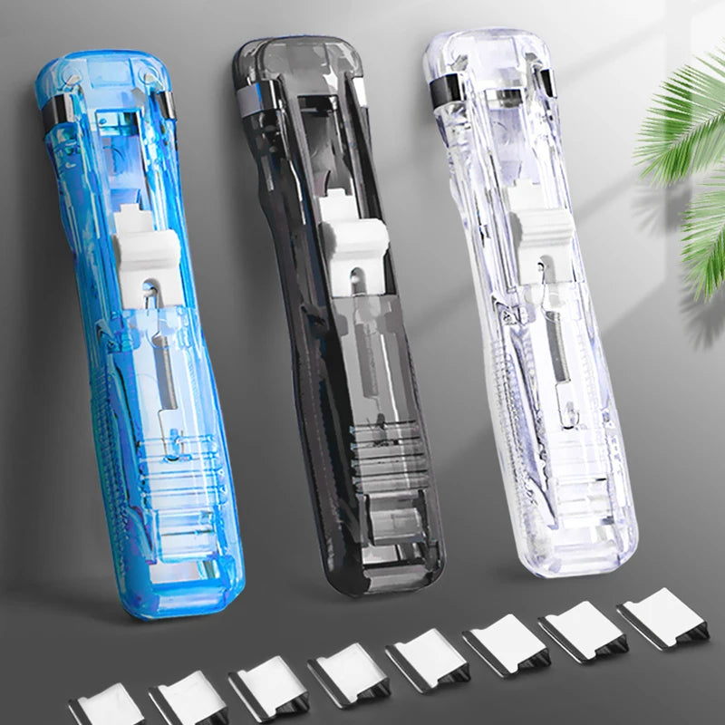 Mini Traceless Reusable Paper Binding Tool, Handheld Push Clamp for Binders, Books and Files, Office and School Binding Supplies