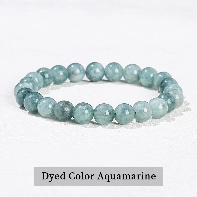 Natural Stone Beads Bracelet — Amethyst, Tiger Eye, Crystal & More