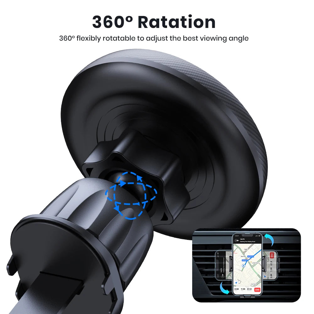 TOPK MagSafe Car Phone Mount — Strong Magnetic Metal Hook, One-Hand Operation