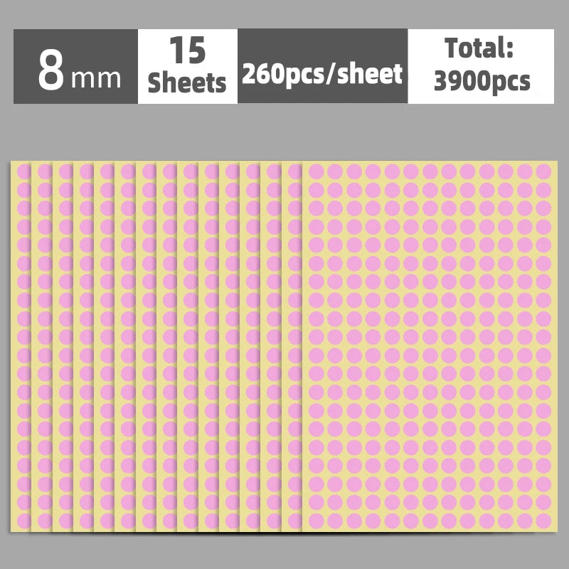 Round Color Coding Dot Stickers for Planners, Calendars, Files and Organizing