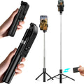 Portable Telescopic Bluetooth Selfie Stick with Wireless Remote for Phone, Extendable Travel Stick for Live Streaming and Photos