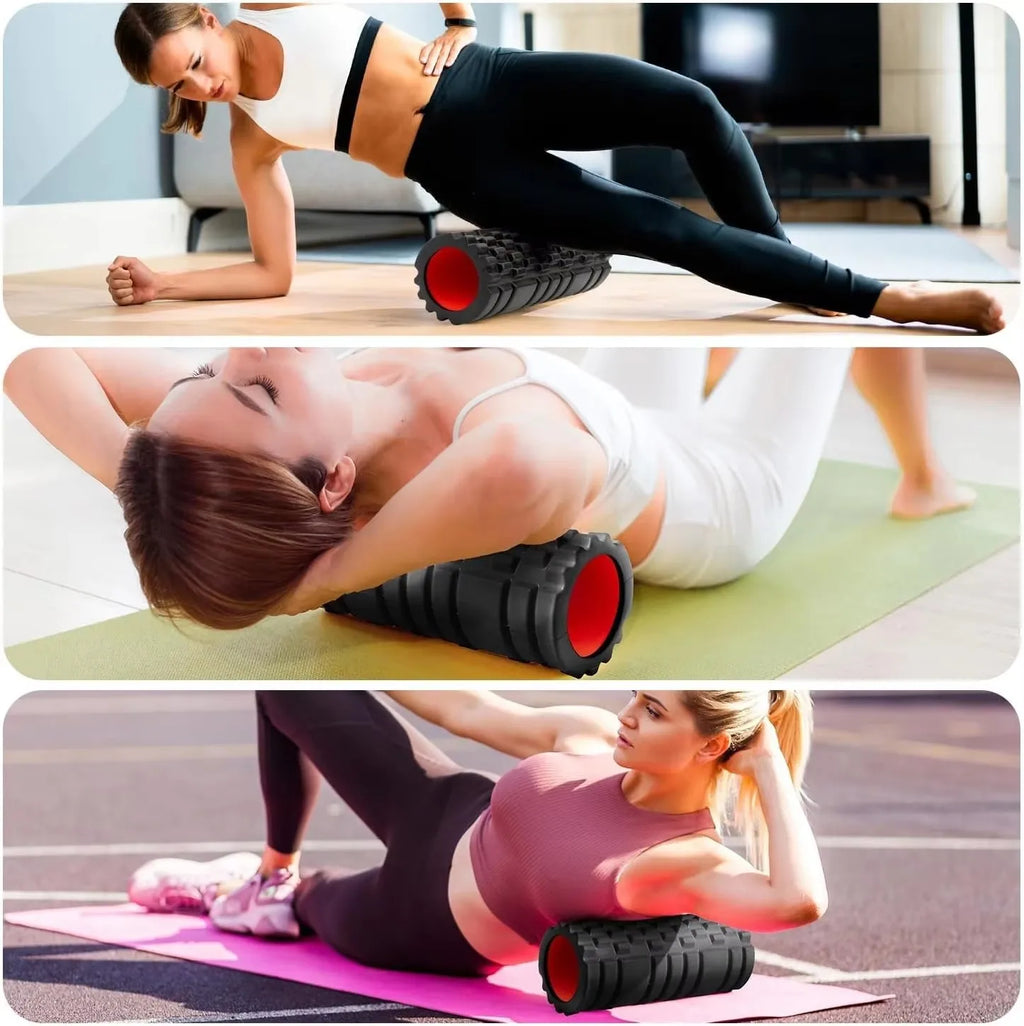 Textured EVA Foam Roller — Deep-Tissue Massage Tool for Back, Legs & Mobility