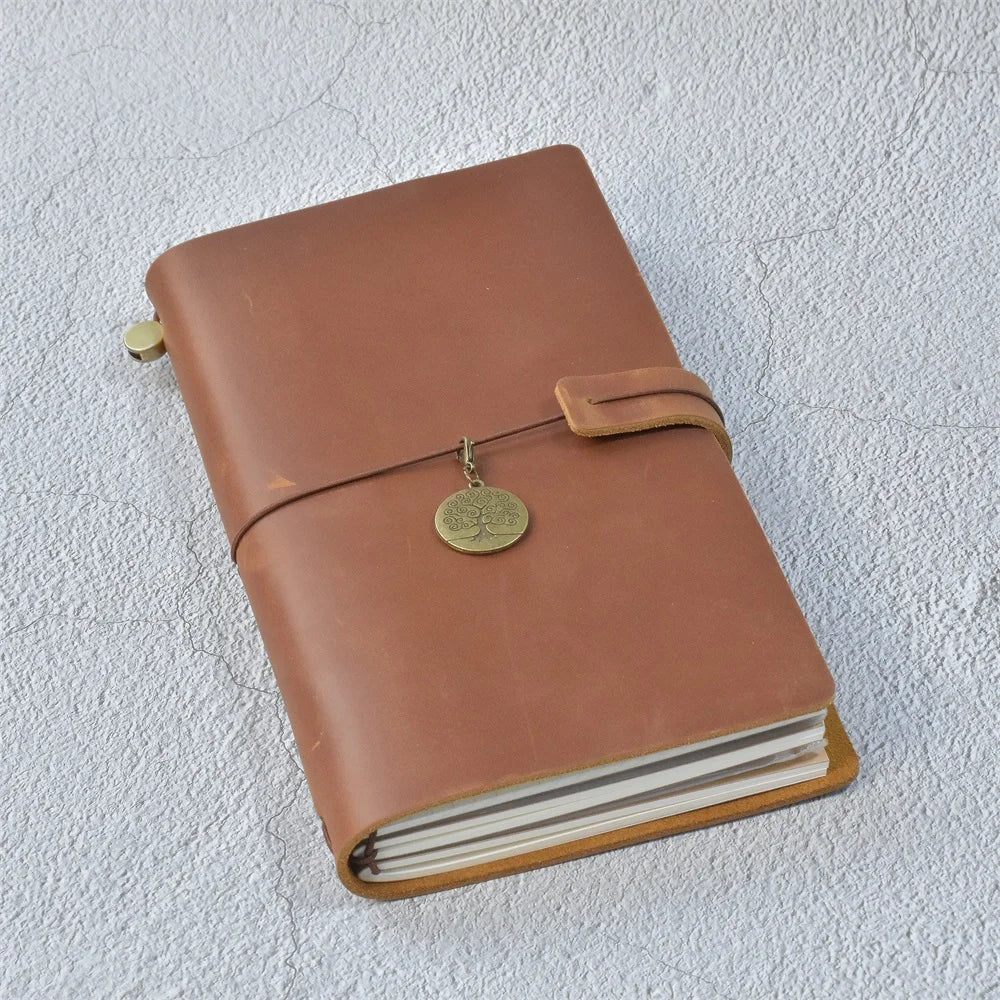 Genuine Leather Refillable Travel Journal in Four Sizes