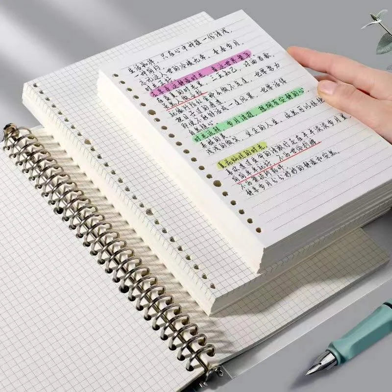 Loose Leaf Binder Notebook A5 B5 A4 with Refill Paper and Dividers